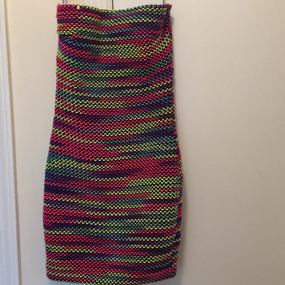 Awesome multicolored bodycon party dress